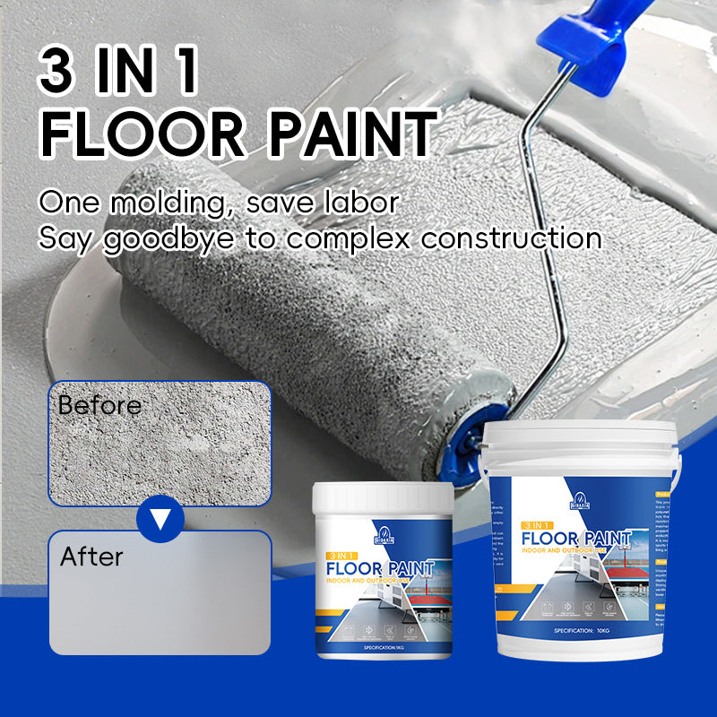 Home Floor Paint Three-in-One Epoxy Floor Paint Cement Floor Water-Based High Solid Wear-Resistant Resin Southeast Asia Environmental Protection