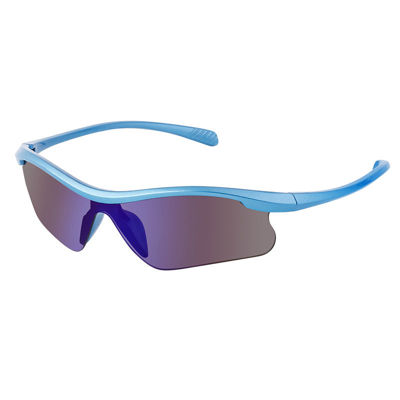European and American Style Half-Frame Cycling Sunglasses Windproof Sunglasses for Women Personalized Outdoor Sports Running Glasses Eye Protection for Men