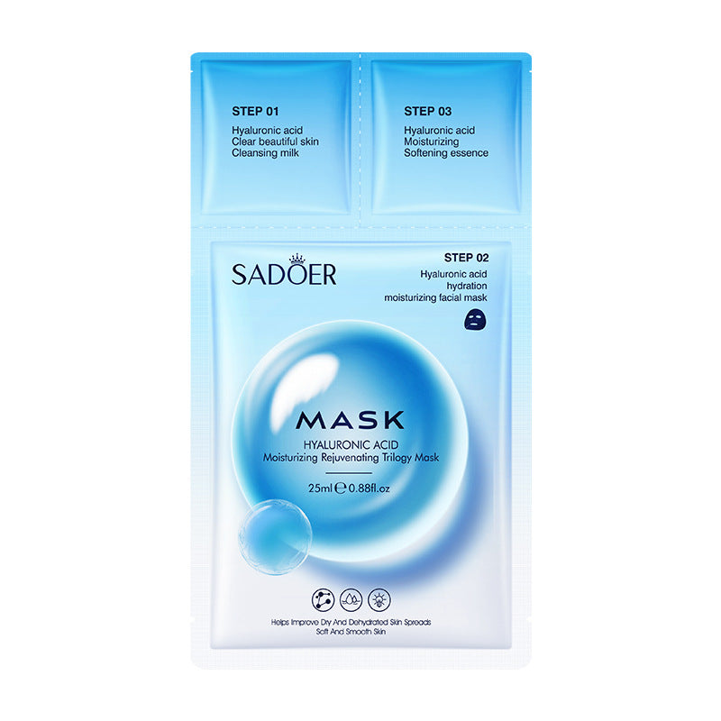Trilogy Mask SADOER Hyaluronic Acid Firming Acne Removal Hydrating Beauty Mask Cross-Border Wholesale