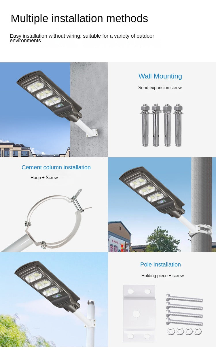 Human Body Induction Time Control Connected Integrated Solar Street Light