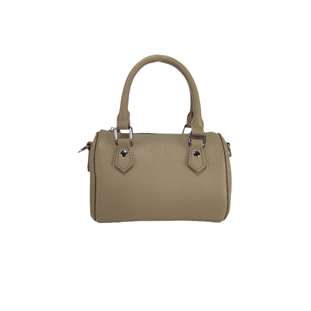 High-end texture genuine leather Boston pillow bag for women2025New Top Layer Cowhide Handbag and Crossbody Bag from Shiling