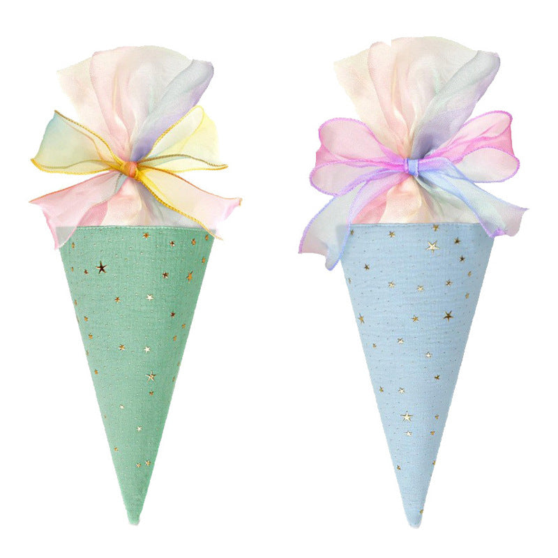 Back-to-School Season Colorful Ice Cream Cone Children's Accessories Gift Bowknot Souvenir Girl Back-to-School Season Creative Gift