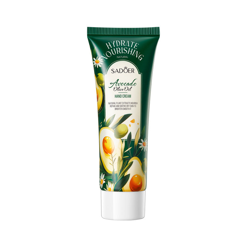 Cross-border Avocado Nourishing Hand Cream80g Olive Oil Hydrating Moisturizing Hand Cream Export Manufacturer Wholesale