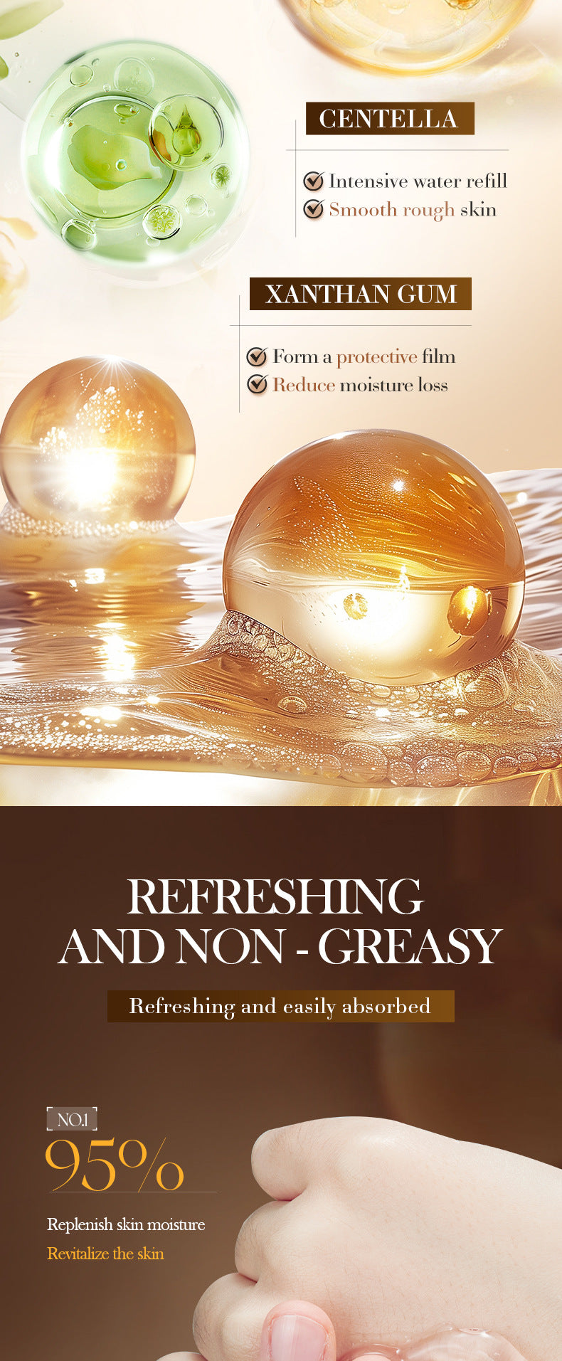 Hyaluronic Acid Hydrating Moisturizing Serum SADOER Skin rejuvenation and moisturizing essence liquid cross-border wholesale