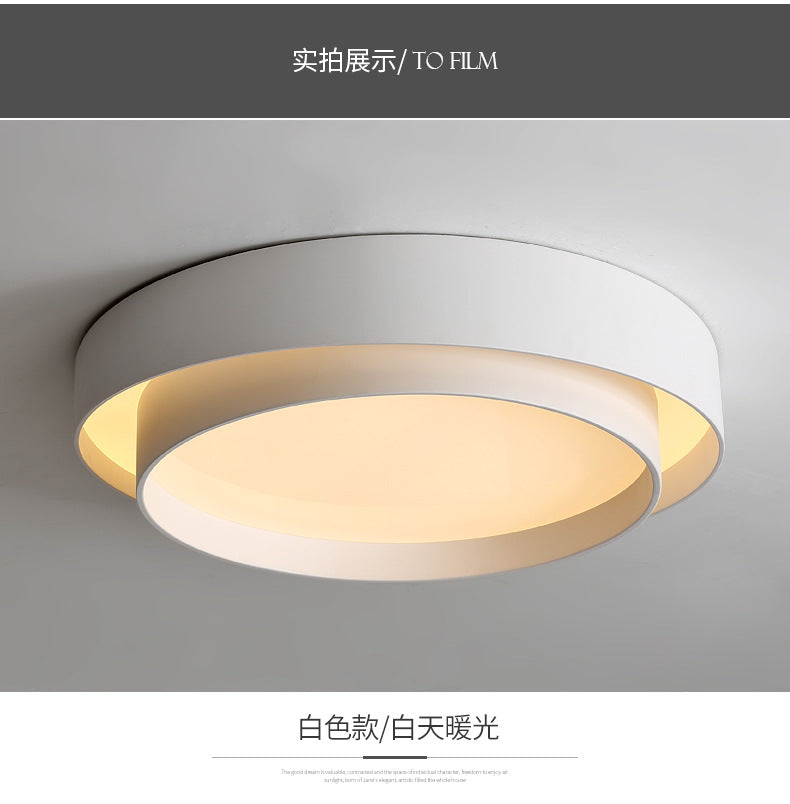 Nordic Bedroom Lamp Round Modern Simple Room Lamp Creative Living Room Lamp Home Elegant Iron Art led Ceiling Lamp