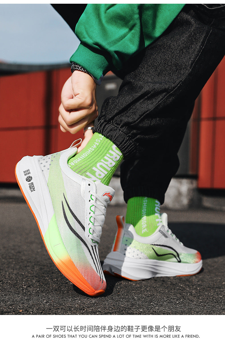 2025Spring and Summer New Style Flying Electric4C Professional Racing Shock Absorption Casual Non-slip Sports Shoes Ultra-light High Elasticity Men and Women Running Shoes