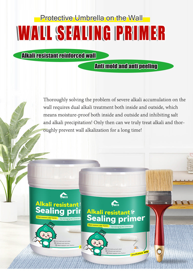 baolisi Sealing Primer Universal Anti-Alkali Anti-Mold Exterior Wall Dust Removal Dustproof Water-Based Coating for Walls and Floors