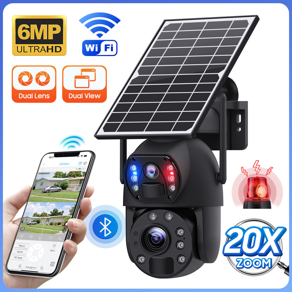 Factory direct sales4G Binocular6MP HD Outdoor Gun Ball Solar Camera202x Zoom Night Vision Camera