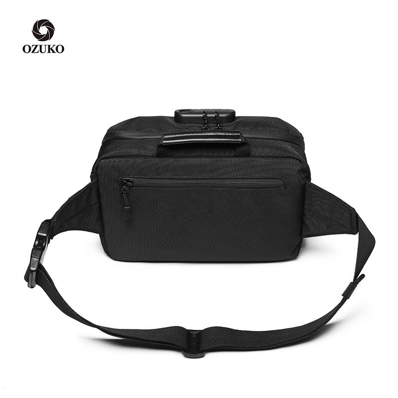ozuko Multifunctional Waist Bag Men's Anti-Theft Chest Bag Large Capacity Trendy Crossbody Bag Sports Outdoor Shoulder Bag