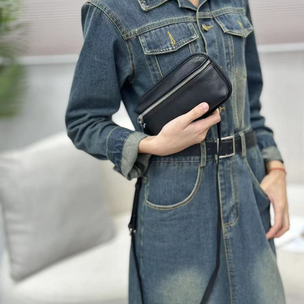 Compact and Exquisite Phone Bag for Women2025New Lightweight Simple Chest Bag Fashionable Portable Mini Crossbody Bag Small Bag