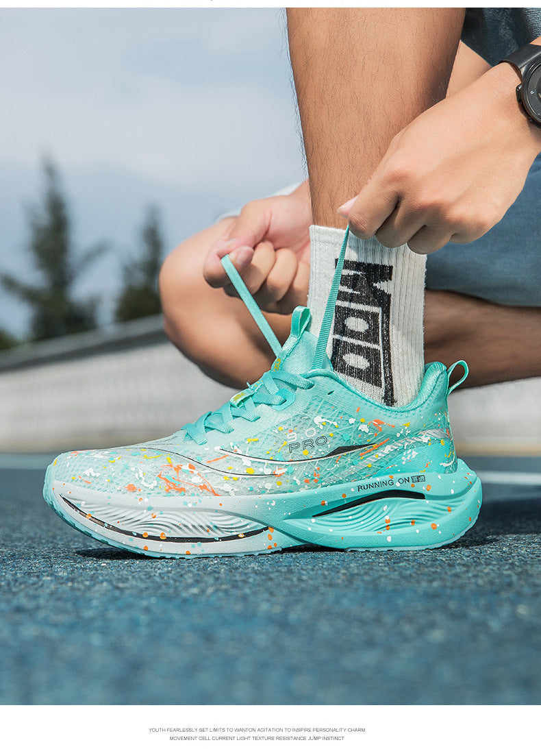 Red Rabbit9pro Luminous Carbon Plate High Elastic Cushioning Women Running Shoes Men Autumn Racing Training Non-Slip Cushioning Sneakers