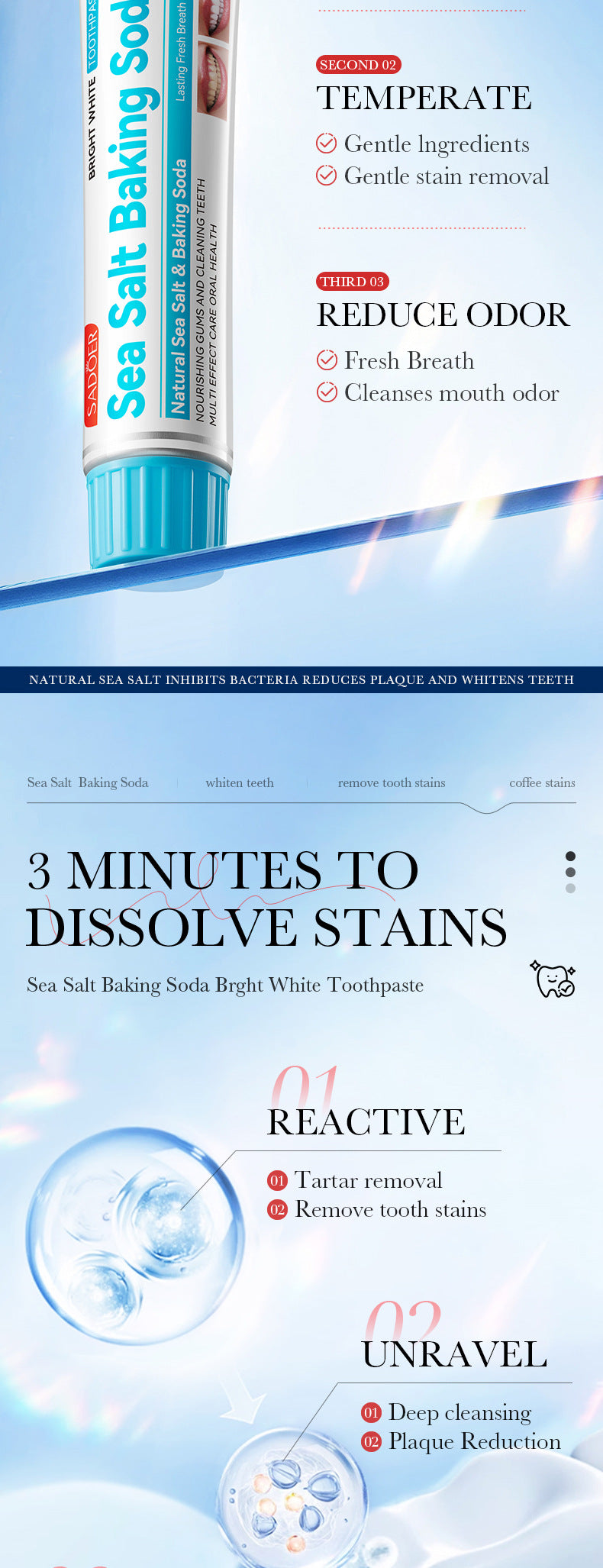 Full English Mint Toothpaste100gSADOER Propolis Sea Salt Ginger Cleans Tartar Strengthens Teeth  Wholesale