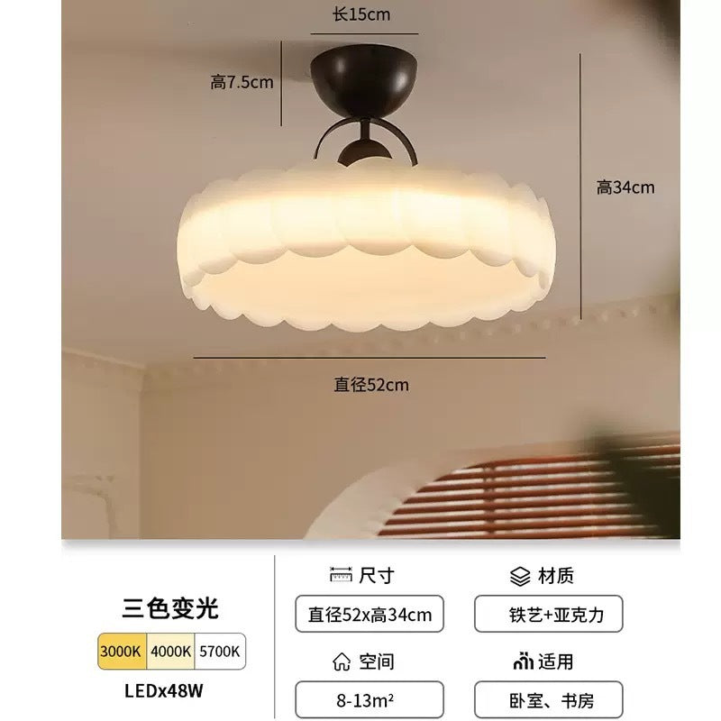 Bedroom Ceiling Light French Vintage Cream Master Bedroom Room Lighting Full Spectrum Eye Protection Modern Simple Study Light