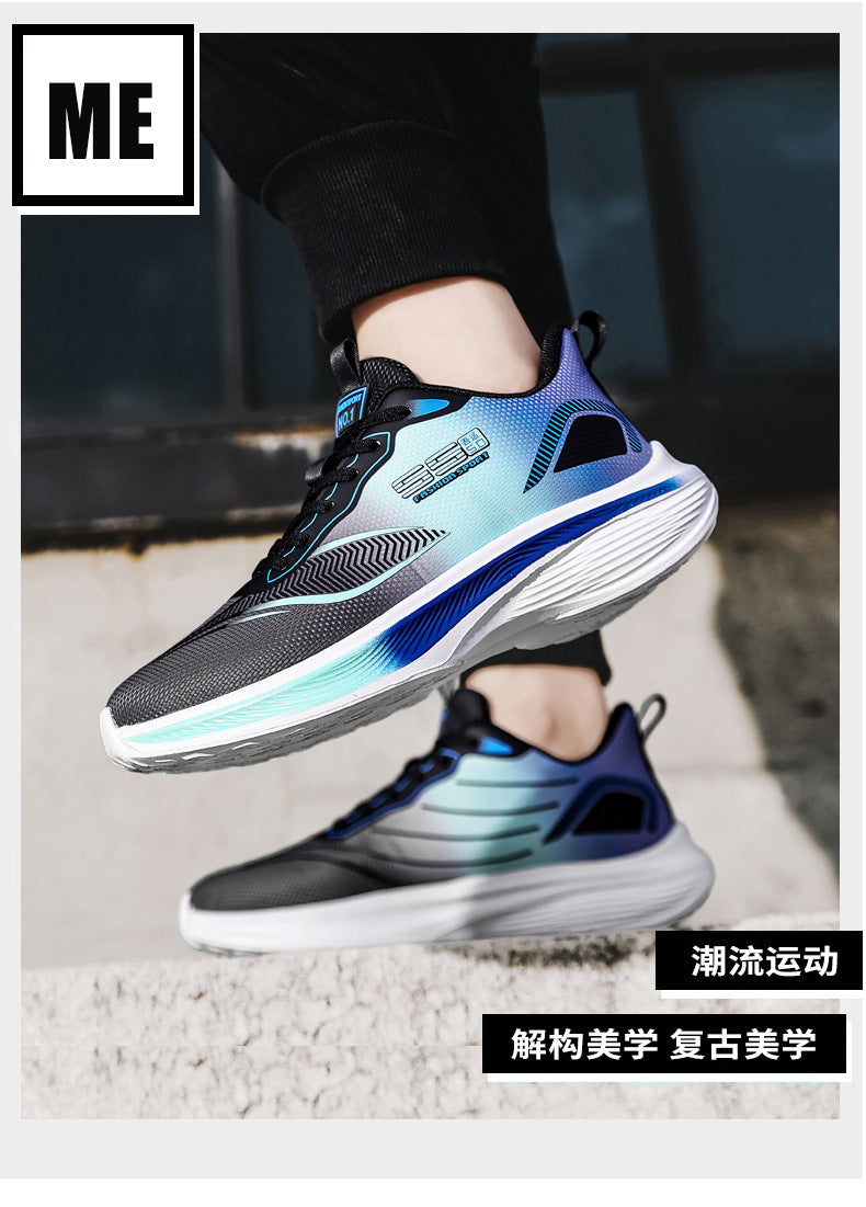 Autumn New Men's Mesh Breathable Sports Casual Running Shoes Ultra-light Thick-soled Non-slip Trendy Fashion Men's Shoes