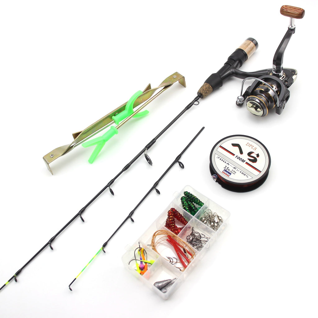 60cm Double Tip Ice Fishing Winter Fishing Set FBA Overseas Warehouse Fishing Gear European and American Hot-Selling Ice Fishing Rod