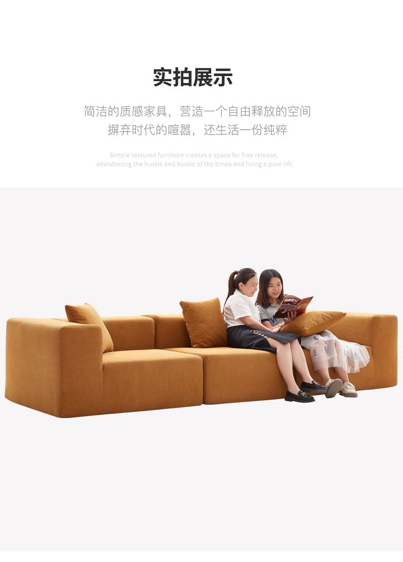 Fully Compressed Sofa Compression Sofa Corduroy Fabric Sofa for Home Living Room Straight Sofa Shipping and tax not included