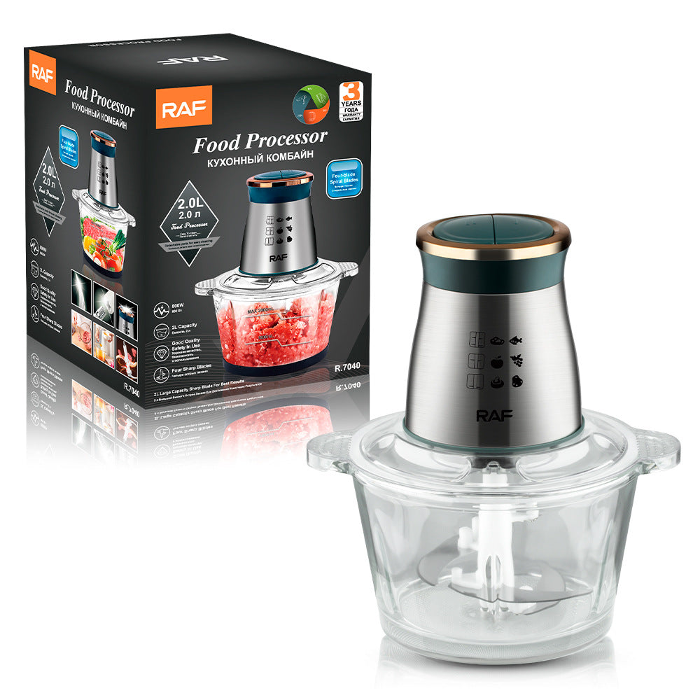 RAF EU Standard Electric Meat Grinder Household Meat Mincer Multi-Functional Food Processor Meat Chopper Meat Mixer2L