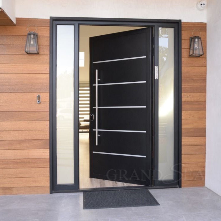 Modern Style Interior Stainless Steel Door Double Swing Open High Security Steel Door