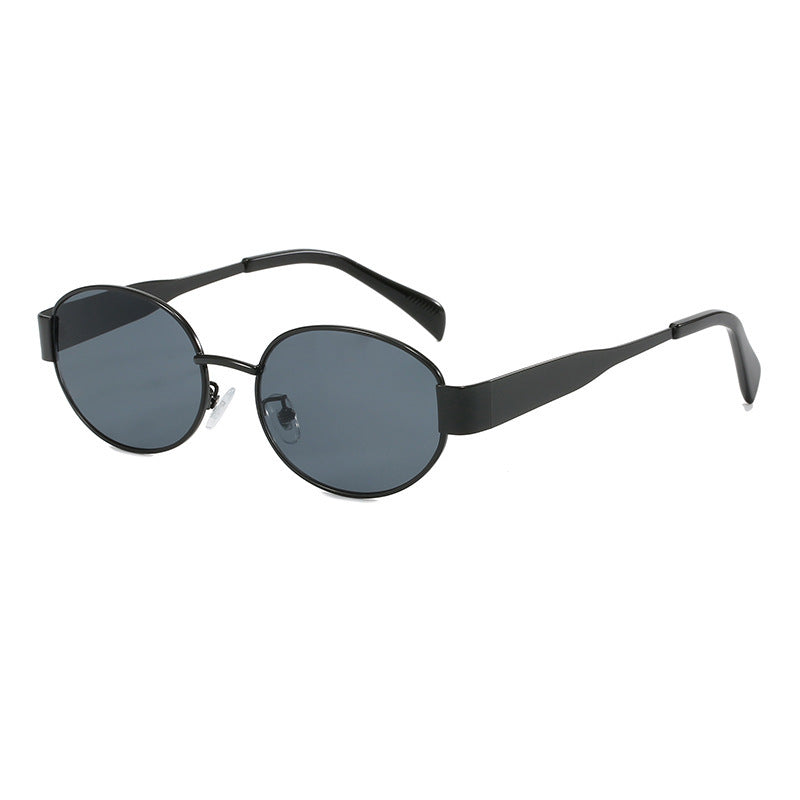 New European and American Fashion Oval Frame Sunglasses for Women High-end Sunglasses for Women Trendy Sunscreen Wholesale sunglass