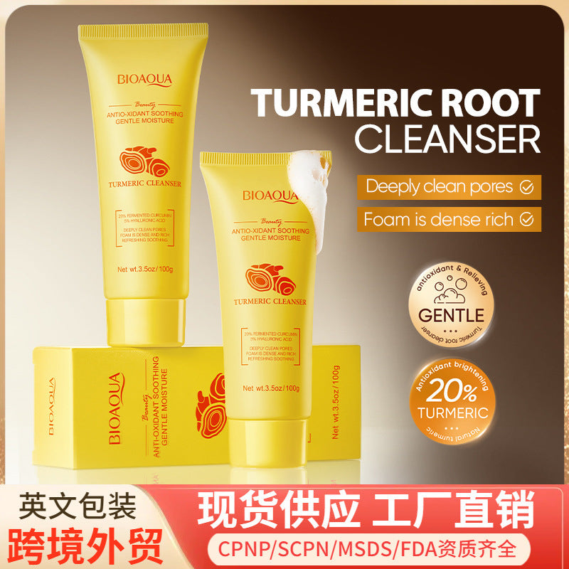 BIOAOUA Turmeric Antioxidant Soothing Cleanser Facial Cleanse Cleanser  Wholesale