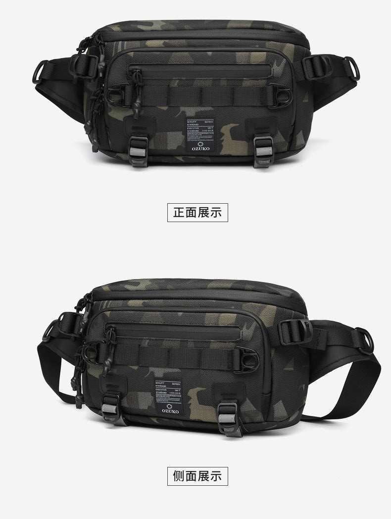 Men's Waist Bag Trendy Brand Crossbody Bag High-end Chest Bag Multi-functional Outdoor Portable Waterproof Men's Shoulder Bag