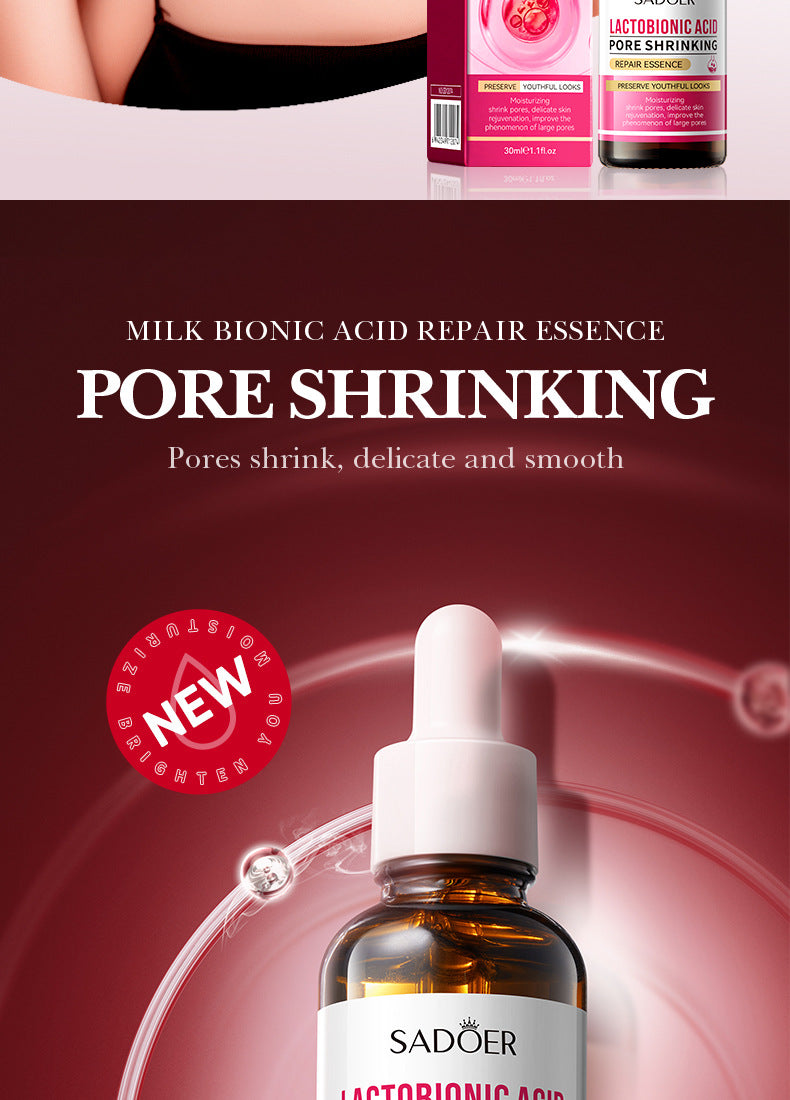 Lactobionic Acid Serum30mlSADOER Moisturizing pore-reducing skin rejuvenation essence cross-border wholesale