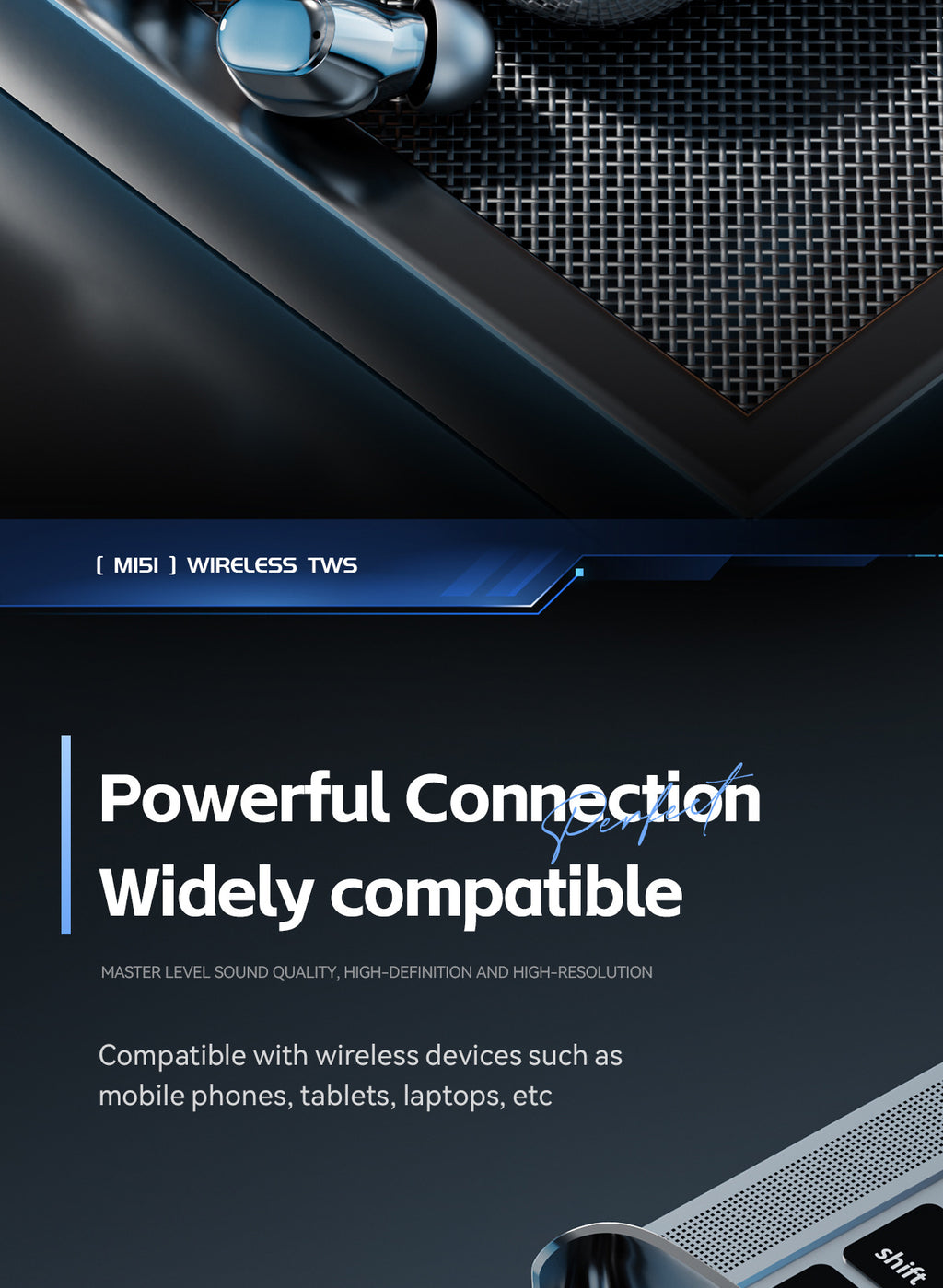 New M151Digital Display Headphones Ultra-Long Battery Life Mini In-Ear Comfortable Long-Wear Private Model Wireless Bluetooth Earphones