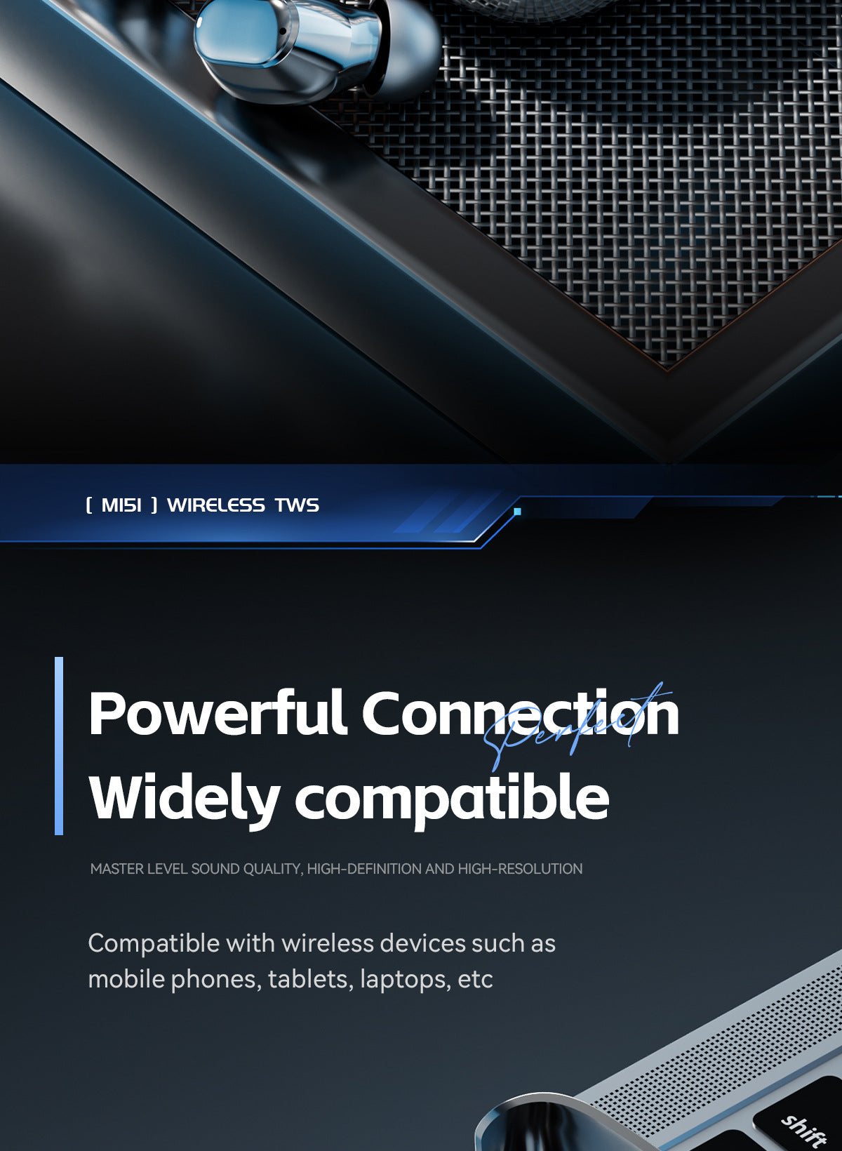 New M151Digital Display Headphones Ultra-Long Battery Life Mini In-Ear Comfortable Long-Wear Private Model Wireless Bluetooth Earphones