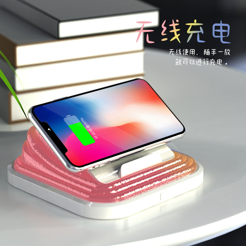 Creative Gift Bedroom Portable Folding USB Night Light LED Rechargeable Eye Protection Desk Lamp Reading Wireless Charging Night Light