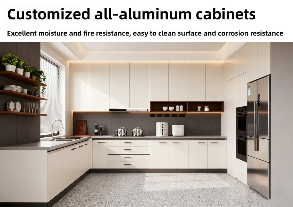 Custom Aluminum Alloy TV Cabinet Combination Wall Cabinet Modern Simple Storage Bookcase Wine Cabinet Integrated Wall-Mounted Living Room