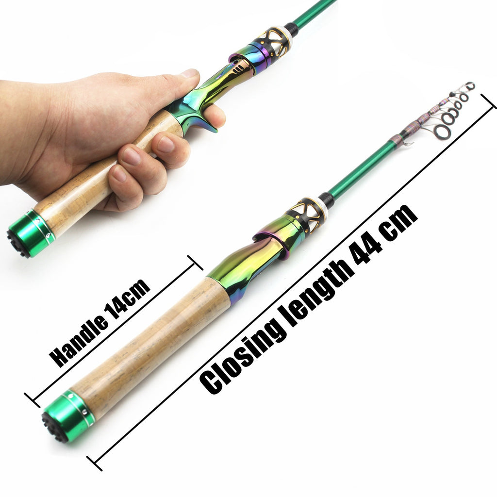 E-commerce Portable Telescopic Lure Rod Set Straight Handle Gun Handle Fishing Gear Combo FBA Overseas Warehouse Fishing Gear
