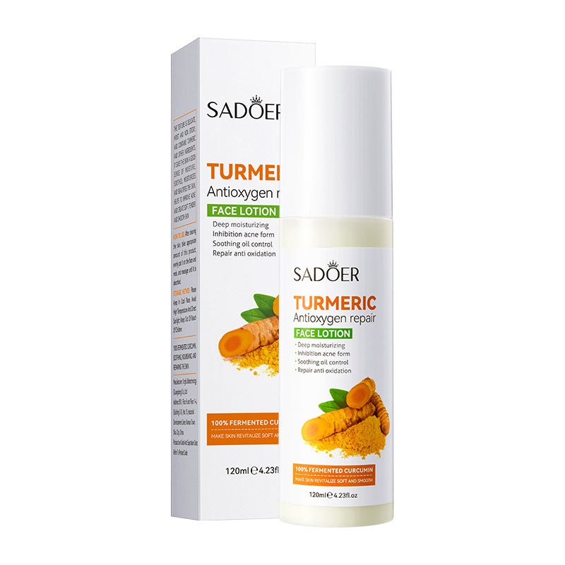 Full English Turmeric Skincare Set SADOER Cleansing, moisturizing, hydrating five-piece set for  foreign trade wholesale