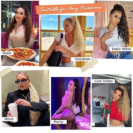 Drawstring Ponytail Wig European and American Style Corn Silk Net Wig Ponytail Water Wave ponytail hair Wig Detection