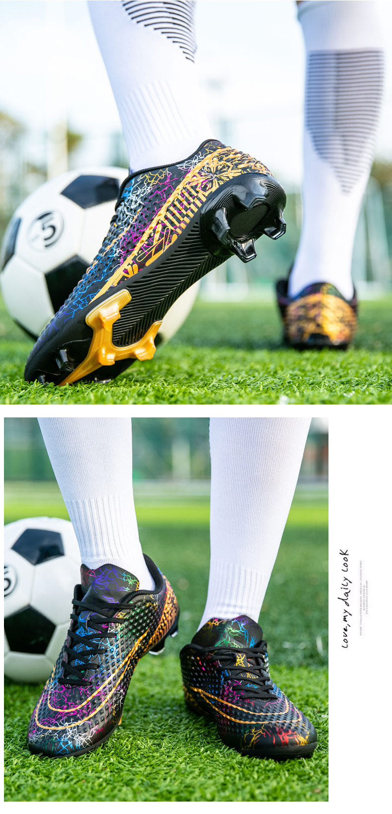 New professional football shoes for men and women AG Spike TF Broken Nail Youth Student Grassland Competition Training Shoes