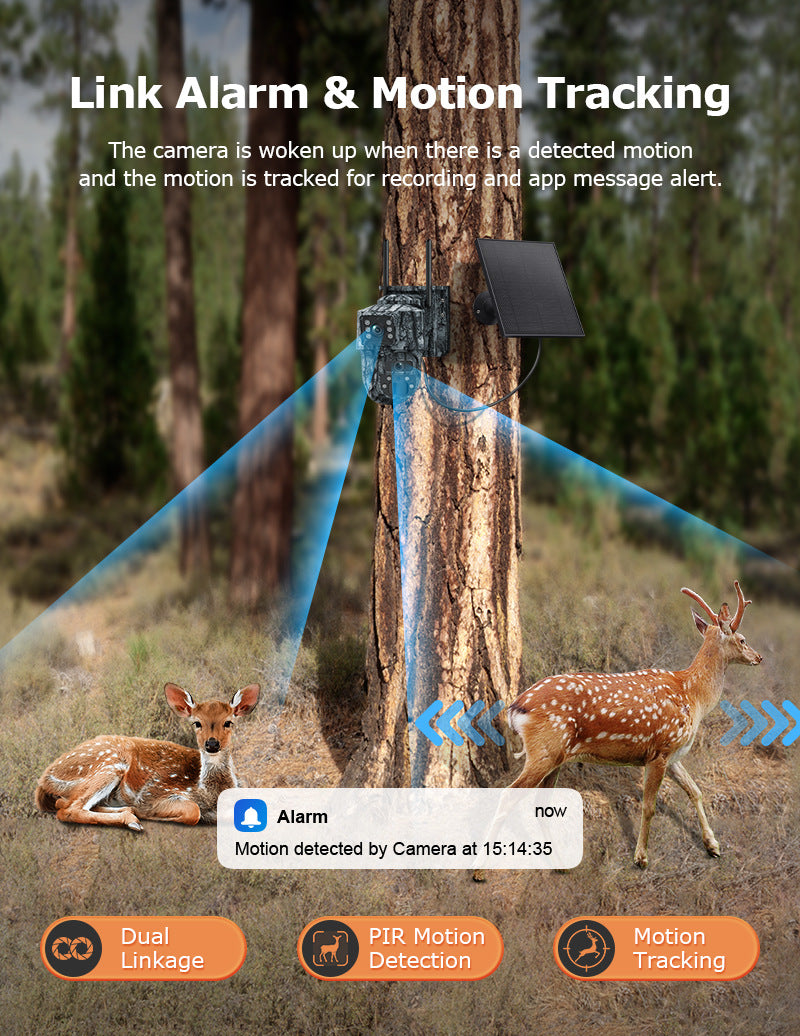 Specially designed for Solar Surveillance Cameras6MP High Definition Dual Screen4G Outdoor Waterproof Camera New Camouflage