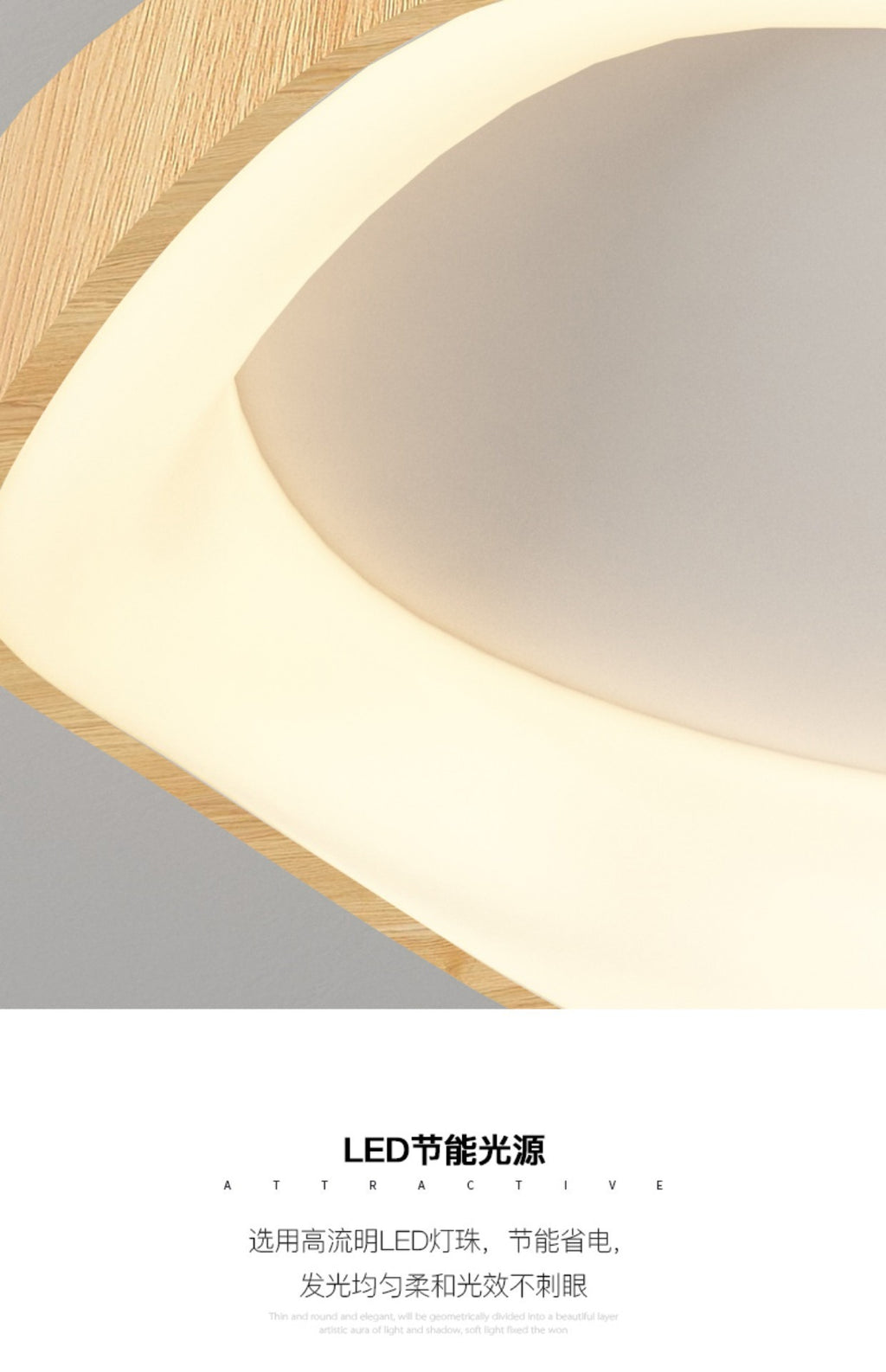 Modern Minimalist Nordic Light Luxury Bedroom Lamp Japanese Style Solid Wood Room Lamp Wabi-Sabi Style High-End Personality Ceiling Lamp