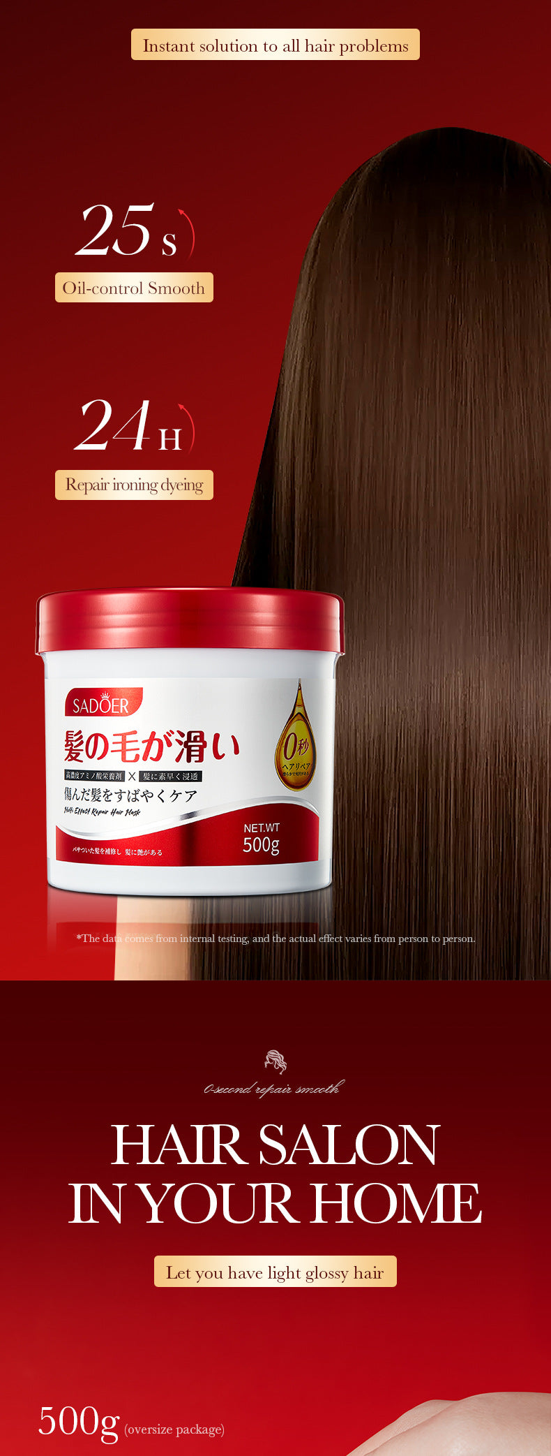 Full English Nourishing Hair Mask500gSADOER0Repair Smooth Moisturizing Nutritional Hair Conditioner Wholesale
