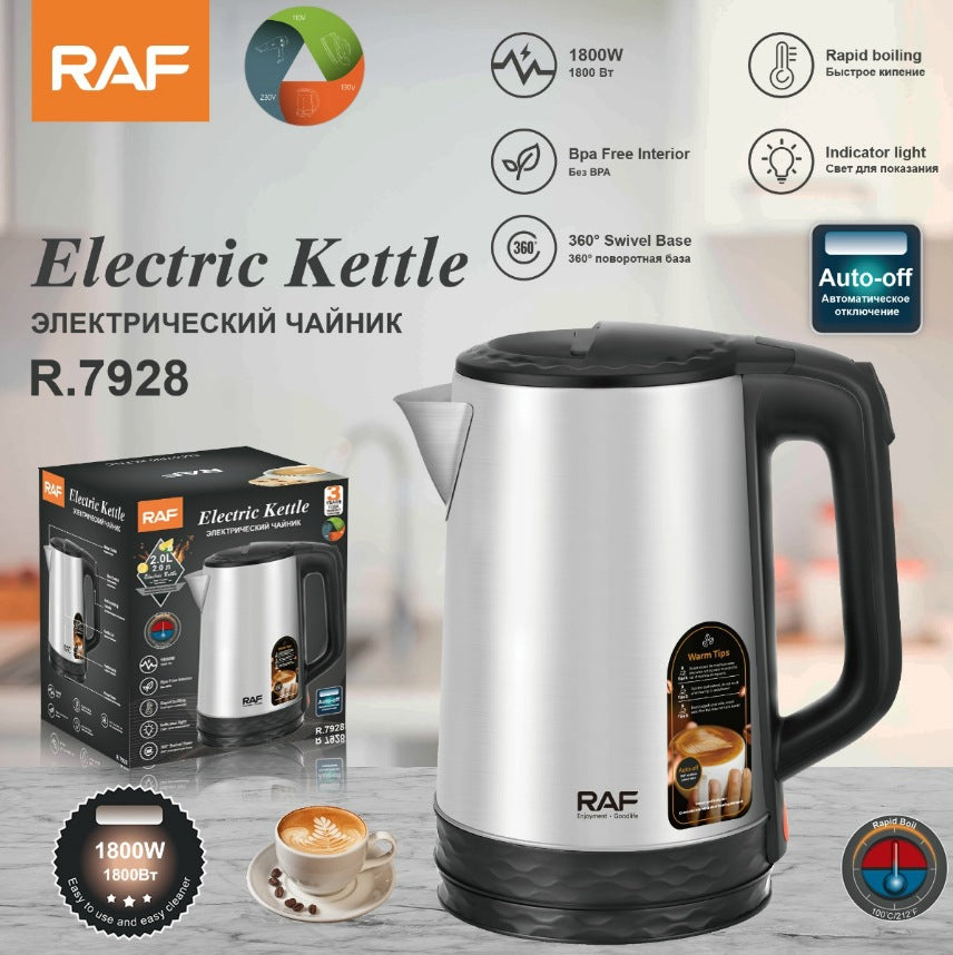 European Standard Wholesale2.0L Stainless Steel Inner Tank Electric Kettle Fast Kettle Automatic Power-off Household Electric Kettle R.7928