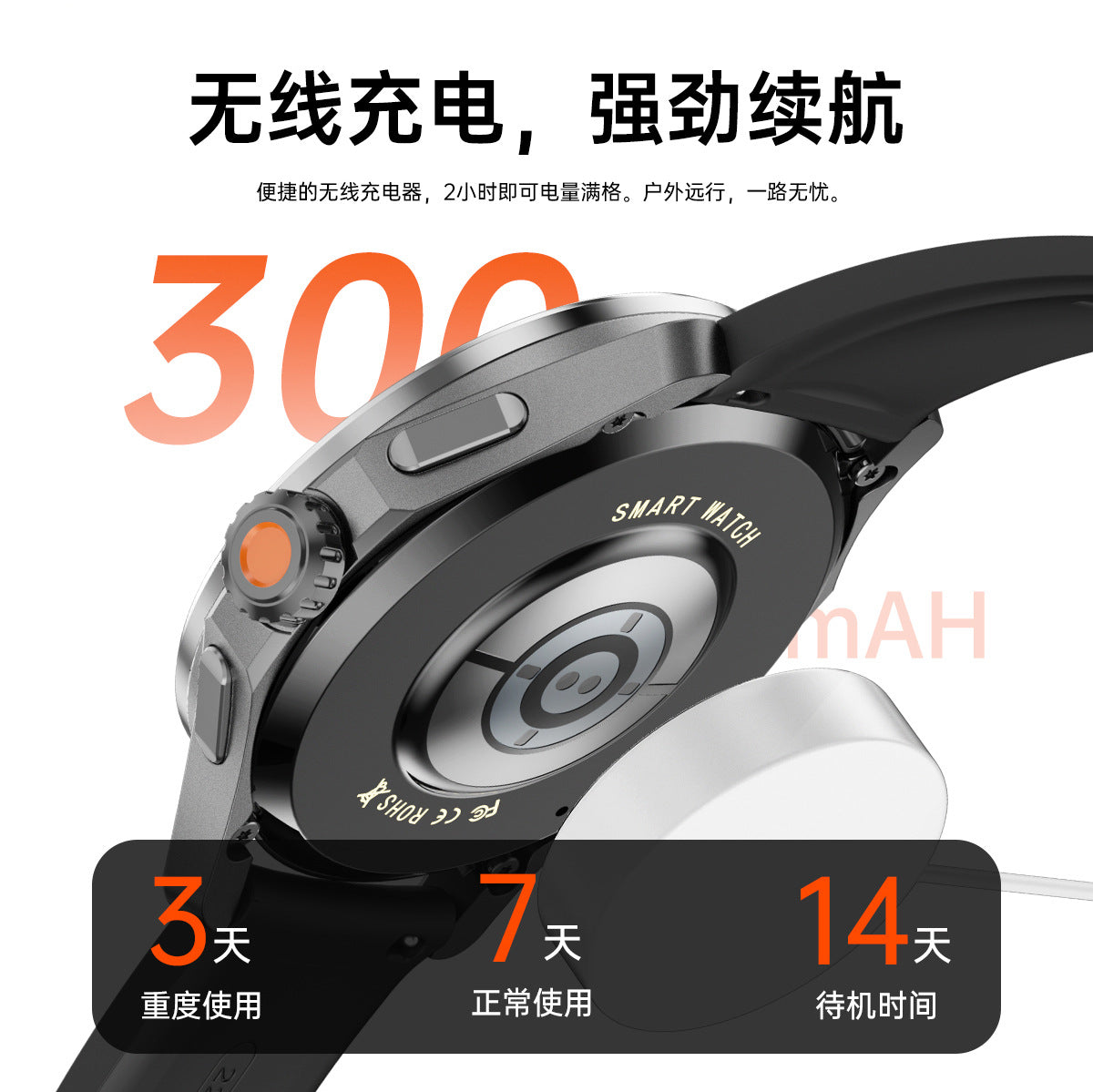 S4 Ultra Smart Watch Bluetooth Call True Heart Rate Step Count Sleep Monitoring Compass Motion Tracking Three-Proof