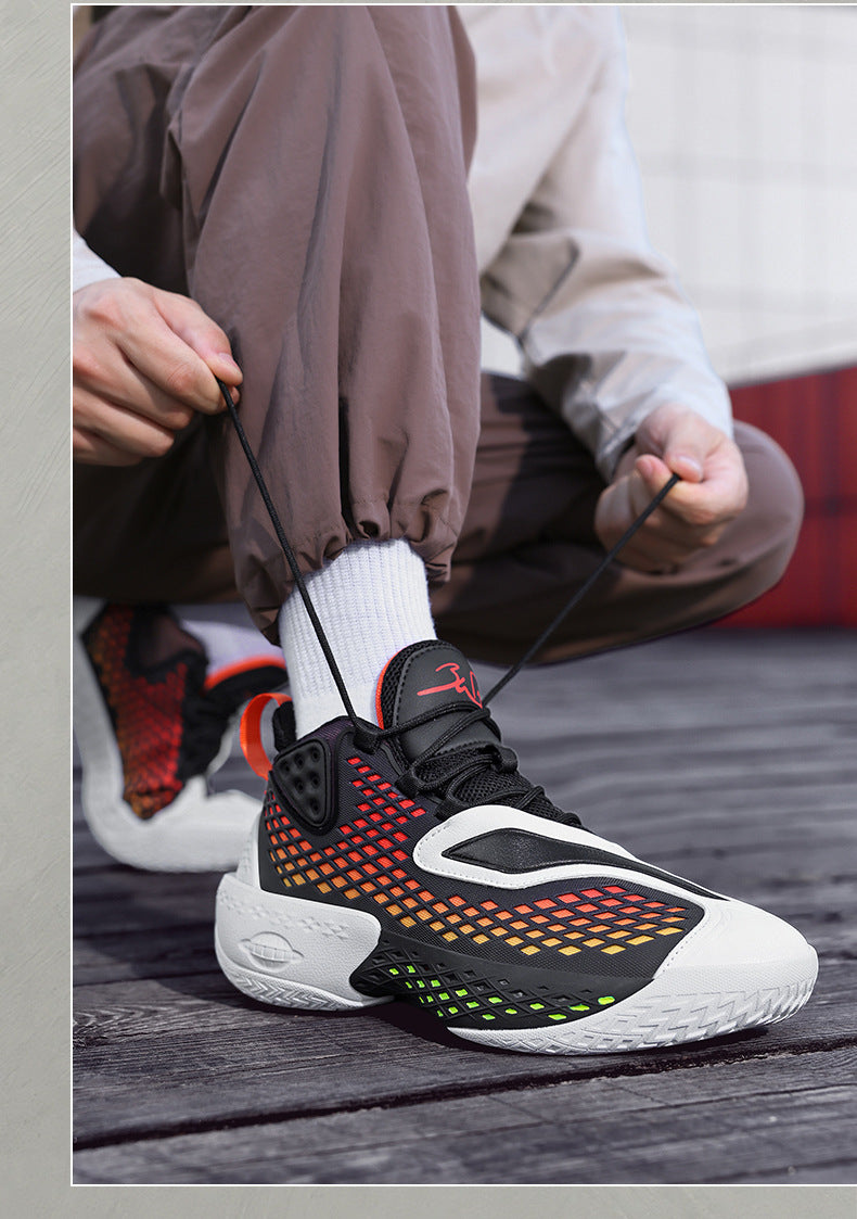 2025New Luminous Fashion Trend Casual Sports Shoes for Teenagers, Practical Grip, Non-Slip, Wear-Resistant Basketball Shoes