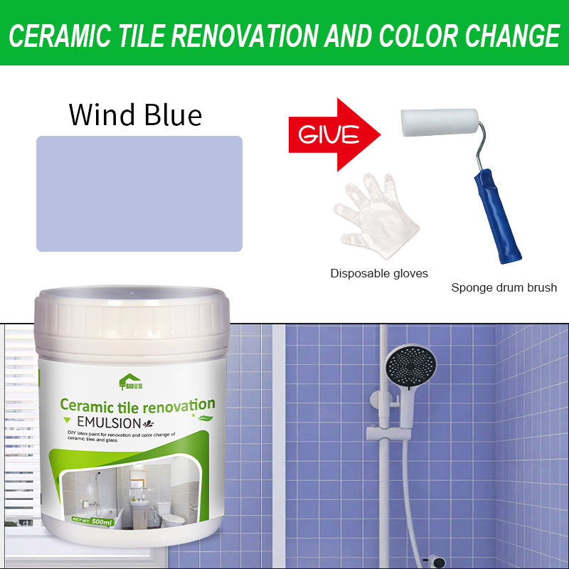 Water-based Tile Paint Bathroom Renovation Color Change Floor Coating Waterproof Wear-resistant Glass Latex Paint Mildew-proof