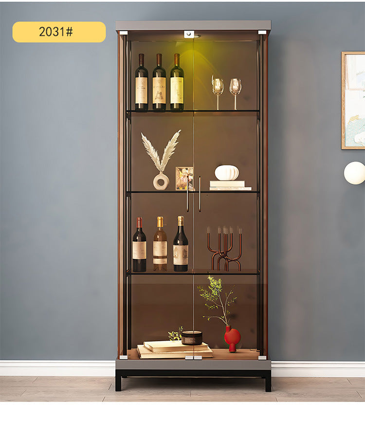Custom Living Room Tempered Glass Small Wine Cabinet Handcrafted Display Cabinet Wall Triangle Cabinet Corner Decorative Storage Cabinet