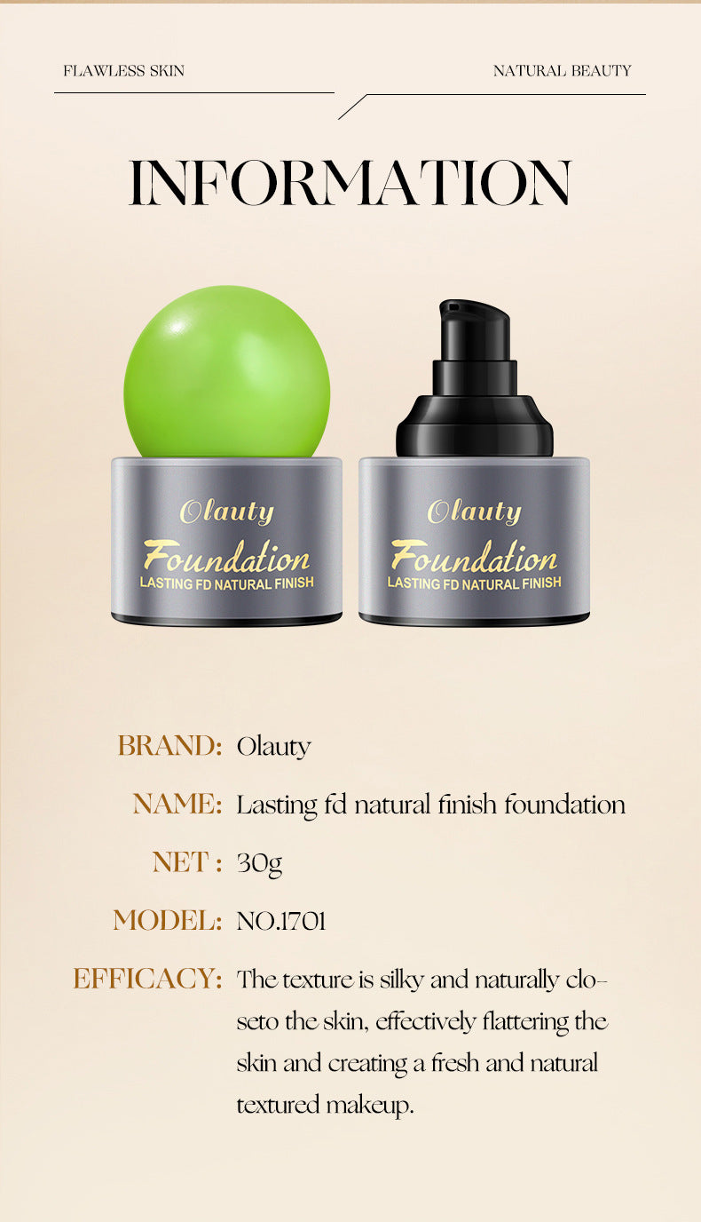 Olauty American Long-lasting Waterproof Foundation for Spot and Acne Coverage30g Packaged version
