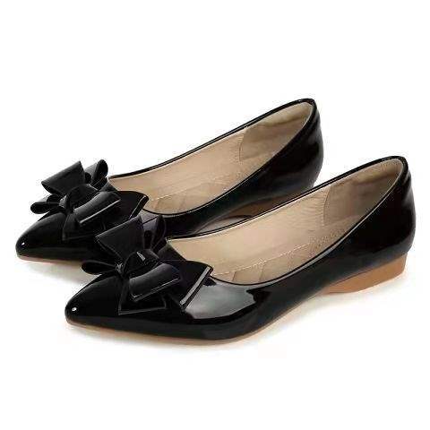 Red Bride Shoes Loafers Flat Women's Single Shoes Pointed Toe Fashion Korean Style Casual Versatile Soft Leather Soft Sole Shoes