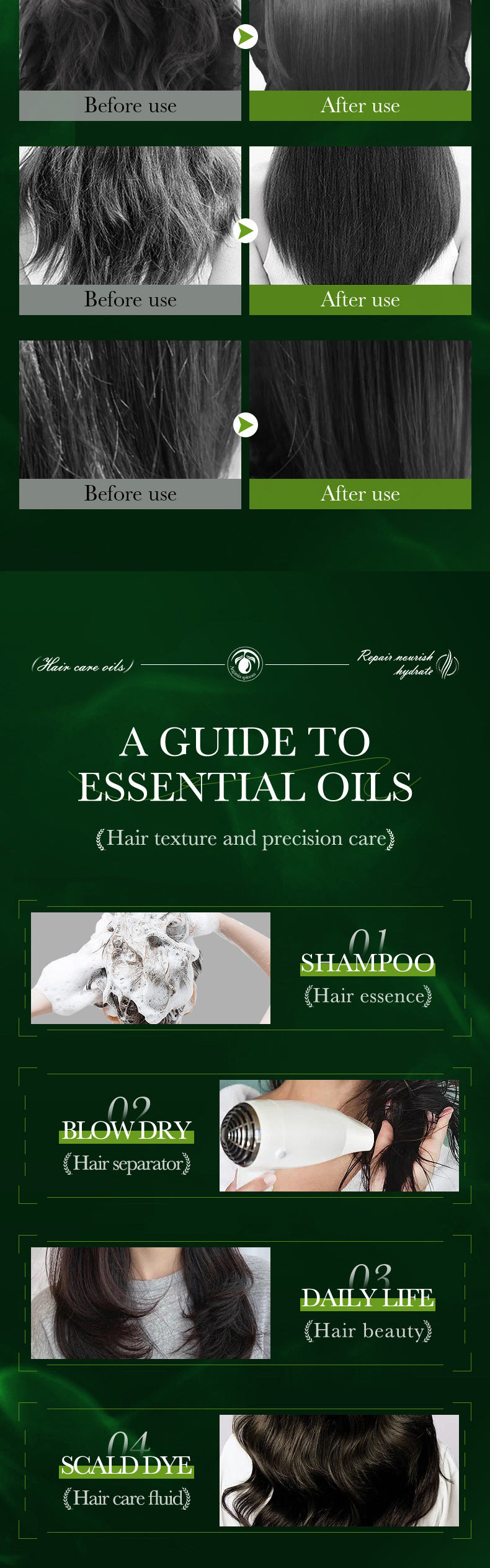 Full English Hair Care Essential Oil30ml SADOER Smooth and Nourishing Hair Care Essential Oil  Wholesale