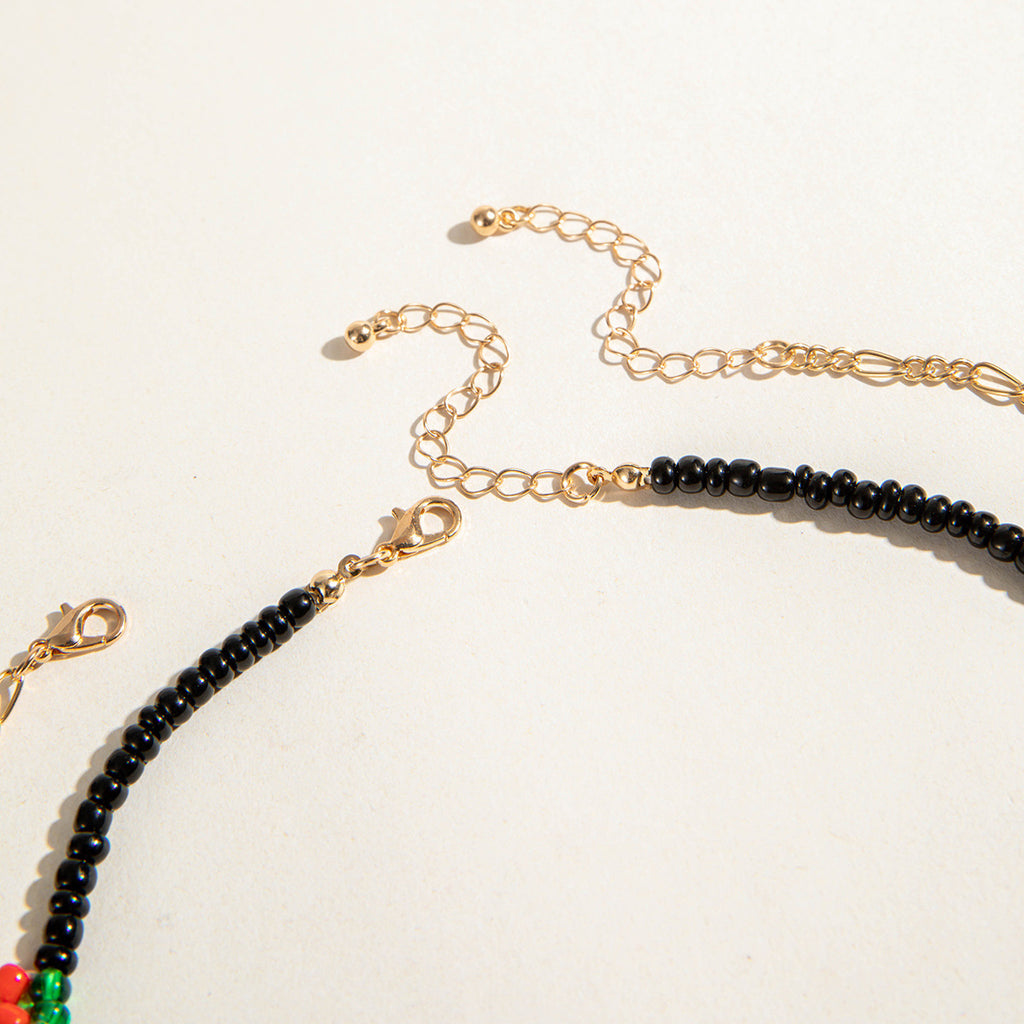 European and American Style Jewelry Light Luxury Imitation Pearl Cherry Necklace High-End Versatile Grass Multi-Layer Stacking Necklace Wholesale