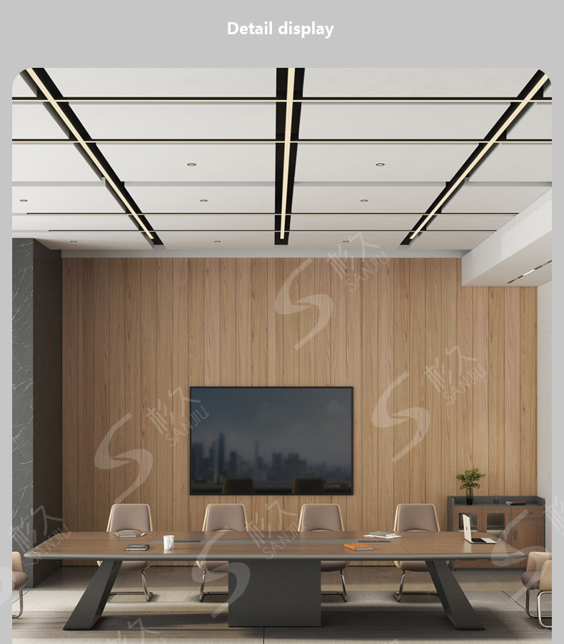 Office Conference Table Long Table Simple Modern Long Strip Table Conference Room Table and Chair Set Lacquered Large Employee Training Table