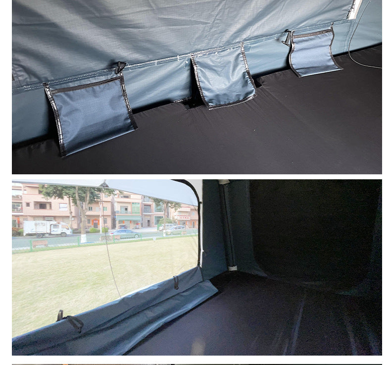 Self-Driving Tour Car Tent Outdoor Camping Black Mountaineering Windproof Waterproof Portable Inflatable Rooftop Off-Road