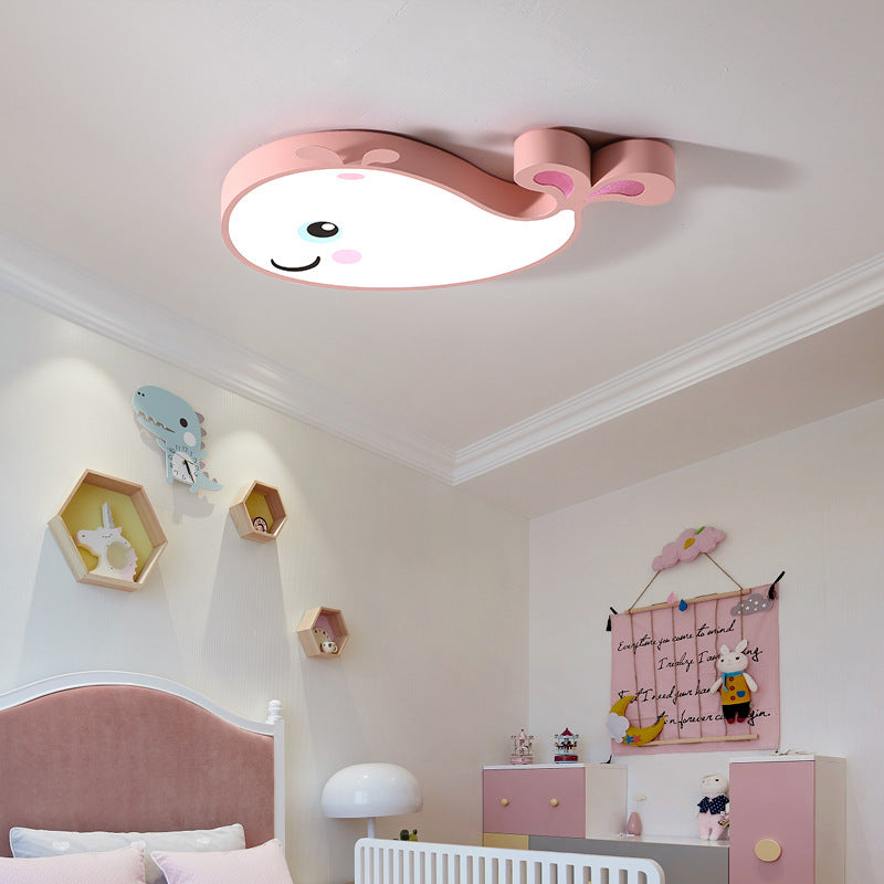 Nordic Style Simple Bedroom Light LED Ceiling Lamp Whale Creative Personality Study Room Cozy Modern Dining Room Lighting