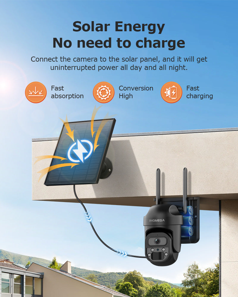 4G Solar Surveillance Camera Full Color Night Vision Network wif Low Power Gimbal Low Power Consumption Monitoring